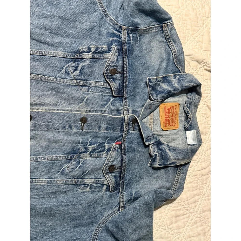 Levi's Trucker Jacket Mens 3XL Blue Light Wash Denim 72334 Button Front